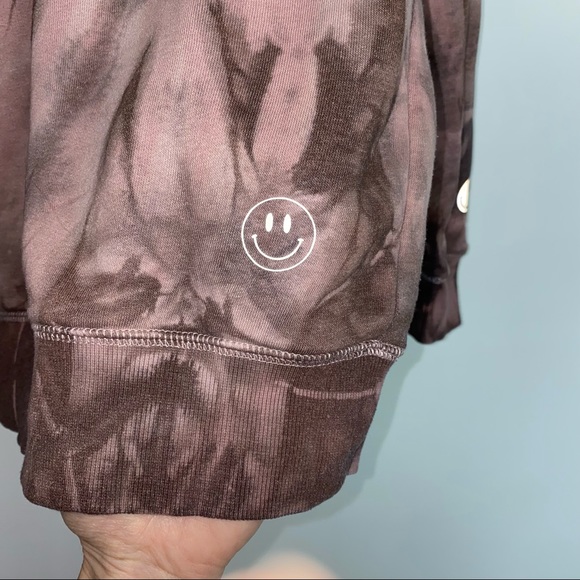 Upcycled Reflective Handmade Tie Dye Pullover Sweatshirt Womens Medium Pink - Picture 8 of 12